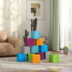 Soozier Toddlers Soft Play Foam Blocks 12-Piece Set  - Dark Colours-Designed to let infants and toddlers climb, crawl, explore and slide 