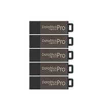 Centon DataStick Pro 64 GB USB 2.0 Flash Drives - Grey - 5 Pack-64GB capacity offers ample space for your digital files