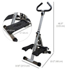 Soozier Stepper Exercise Machine - Stair Stepper with Handlebar - Black-Oil pressure rod resistance system provides a smooth stepping motion, more even resistance overall 