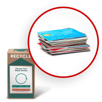 TerraCycle Plastic Cards - Zero Waste Box - Small-Recycle any wallet-sized flexible plastic materials and cards typically intended for identification or facilitating commercial transactions. Note: Please cut up all cards containing sensitive information before sending.