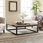 Modway Attune Large Coffee Table - Brown-Sealed Solid Pine Wood Top