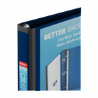 Staples Better Binder - 1" - Blue-Non-stick vertical inside pocket keeps loose pages in place