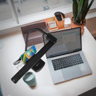 OttLite Swivel LED Desk Lamp with USB Charging - Clearsun - Black-Base measures 4.375 x 7.125 inches