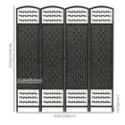 HOMCOM 4 Panel Wave Fiber Freestanding Room Divider for Home Office - Black-Folding design with four panels and nine metal hinges allows you to create a new look and save space when not in use
