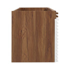 Modway Render 48" Double Sink Compatible Bathroom Vanity Cabinet - White/Walnut-Fixtures Not Included