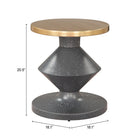 Zuo Litar Side Table - Multicolor-3 year limited warranty