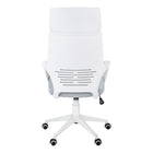 Monarch Specialties 7270 High-Back Executive Office Chair - White/Grey Fabric-Assembly required: Illustrated instructions and all hardware are provided for convenience (additional tools may be needed)