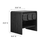 Modway Toscana 1-Drawer Nightstand - Black-Paper Laminate
