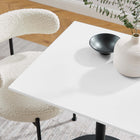 Modway Lippa 24" Square Wood Dining Table - Black White-Seats 2