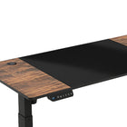 LjubLjana 53" Electric Height Adjustable Sit-Stand Desk - Black/Wood-Strong 186 lbs Support - With a steel frame and sturdy particle board top, this desk is able to support up to 186 lbs with maximum stability and sturdiness, its modern and attractive appearance blends with a variety of home and office environments