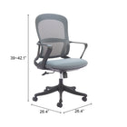 Zuo Delo Office Chair - Grey-7
