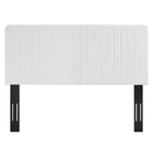 Modway Milenna Channel Tufted Upholstered Fabric King/California King Headboard - White-Dense Foam Padding