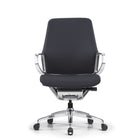 Nexten Pro Standard Height Back Office Chair - Black-Premium genuine leather office Chair