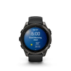 Garmin fēnix 8 - AMOLED Outdoor Recreation/Adventure Watches - 47 mm - Sapphire, Carbon Gray DLC Titanium with Black/Pebble Gray Silicone Band-7