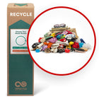 TerraCycle Bedroom Separation - Zero Waste Box - Medium-Recycle use this box to recycle non-organic waste generated in your bedroom that does not have a municipal recycling solution. This includes baby gear, books and magazines, eyewear, jewellery, cleaning accessories, fabrics and clothing, interior home furnishings, paper packaging, personal care accessories, pet products (non-food), plastic packaging, shoes, media storage, and toys.