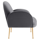 Modway Transcend Performance Velvet Armchair - Grey-Sturdy Construction