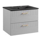 Modway Daybreak 24" Bathroom Vanity - Light Grey/Black-Modern Bathroom Vanity