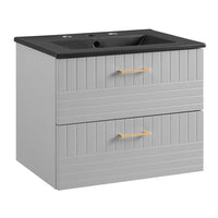 Modway Daybreak 24" Bathroom Vanity - Light Grey/Black-Modern Bathroom Vanity