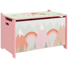 Qaba Toy Chest Storage Organizer - Pink-Plenty of storage space for toys, games and more 