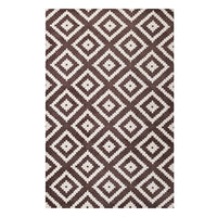 Modway Alika Abstract Diamond Trellis Area Rug - 8 ft W x 10 ft L - Ivory/Brown-Abstract Diamond Trellis Area Rug