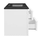 Modway Render 48" Wall-Mount Bathroom Vanity - White/Black-8
