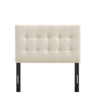 Modway Emily Fabric Upholstered Twin Size Headboard - Ecru-Assembly Required