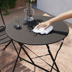 Lausaint Bistro Folding 3-Piece Patio Set - Black-7