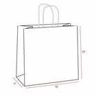 Eddie's 100% Recycled Kraft Shopper Paper Bag - 13" x 7" x 13" - Kraft - 100 Pack (226202-100)-13"W x 7"D x 13"H