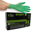 SHOWA EBT Sustainable 4 mil Nitrile Food Contact Single Use Gloves - Green - Large - 100 Pack-Biodegradable