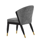 Manhattan Comfort Ola 21.46" Modern Chenille Upholstered Dining Chair - Grey - Set of 2-Commercial Grade Tested with Weight Capacity of 330 lb
