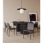 Manhattan Comfort Paris 18" Modern Faux Leather Upholstered Dining Chair - Grey - Set of 4-Frame Made of Durable Metal