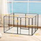 PawHut 8-Panel Heavy Duty Portable & Foldable Dog Playpen - 31.5" H-Includes eight ground stakes for enhanced stability