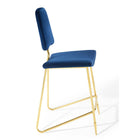 Modway Ponder Performance Velvet Bar Stool - Navy-Vintage Glamour Style