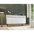 Manhattan Comfort Yonkers 62.99" Mid-Century Modern Sideboard - White-Recommended for up to a 60" TV