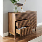 Modway Render 47" 6-Drawer Dresser - Walnut-Full Glide Drawers