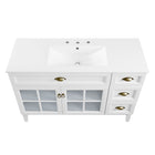 Modway Isle 48" Bathroom Vanity Cabinet - White-Adjustable Storage Shelf