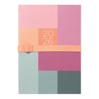Letts 2026 Gradient Weekly/Monthly Hard Cover Planner - 8-1/4" x 5-5/6" - Assorted Colours - Multilingual-Week-to-view minimalist format with space for each day of the week