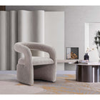Manhattan Comfort Corvette 28.7" Mid-Century Modern Velvet Upholstered Dining Chair - Dove-Frame Made of Kiln Dried Pine Wood with Dowelled Joints and Reinforced Corners