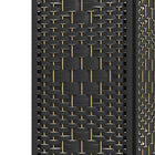 HOMCOM 3 Panel Wave Fiber Freestanding Room Divider for Home Office - Black-Materials: Paper, Bamboo, Wood
