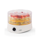 Commercial Chef Food Dehydrator with Adjustable Thermostat - White-5 Circular trays to dehydrate food