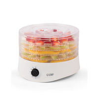 Commercial Chef Food Dehydrator with Adjustable Thermostat - White-5 Circular trays to dehydrate food
