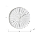 Monarch Specialties 9114 12" Round Wall Clock - White Frame-The easy-to-read silver clock hands and time markers not only enhance readability but also add a touch of sophistication to your wall decor