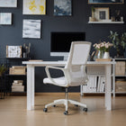 Zuo Jett Low Back Office Chair - White-Dimensions: 26.4" L x 26.4" W x 43.1" H