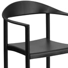 Flash Furniture HERCULES Plastic Cafe Stack Chair - Black-Injection Molded Material