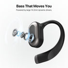 MyBat Design Lab Open Ear Bluetooth Earbuds - Black And Camouflage Print-Simple touch controls to manage music and calls with ease
