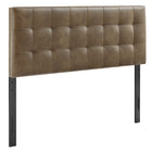 Modway Lily Vegan Leather King Size Headboard - Mushroom-Faux Leather Upholstery