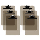 Davis Group Spring Clipboards - Letter Size - 9" W x 12" H - Smoke - 6 Pack-Clipboards are made of tough, durable injection molded plastic and feature smooth edges