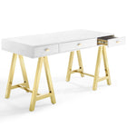 Modway Jettison 55" Office Desk - Gold White-Assembly Required