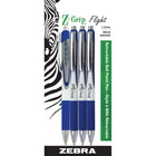 Zebra Z-Grip Flight Ballpoint Pens Retractable – 1.2 mm – Blue – 4 Pack-Ultra-smooth, low-viscosity ink glides over the paper with minimal pressure