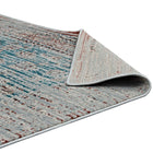 Modway Hesper Distressed Contemporary Floral Lattice Area Rug - 5 ft W x 8 ft L - Teal Beige/Brown-8